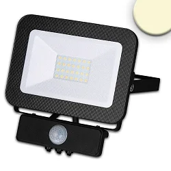 Outdoor LED Fluter mit PIR-Bewegungssensor, IP65, drehbar und schwenkbar, schwarz, 30W 3000K 2700lm 120°