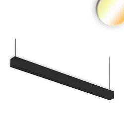 LED surface mount / hanging lamp Linear Raster 40W, stackable, 120.4cm, ColorSwitch 3000|3500|4000K, 4800lm 100°, black