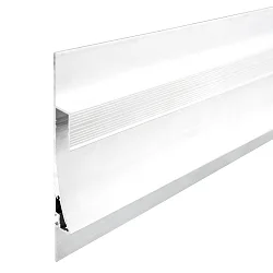 LED Trockenbau-Leuchtenprofil SINGLE CURVE, indirektes Licht, für 1 LED-Strip, Aluminium, 200cm, Weiß RAL 9003