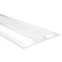 LED drywall lighting profile PLANAR, indirect lightbeam, for 2 LED strips, aluminium, 200cm, white RAL 9003