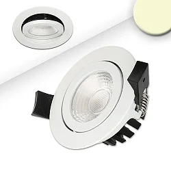 Outdoor LED Einbaustrahler CRI >90, IP65, 8cm, 8W 3000K 650lm 36°, schwenkbar, dimmbar, Weiß