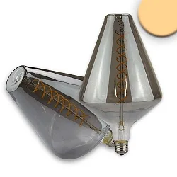 LED Deko-filament Vintage Line 150, E27, 6W 2200K 130lm 360°, CRi >95, dimmable, smoked glass