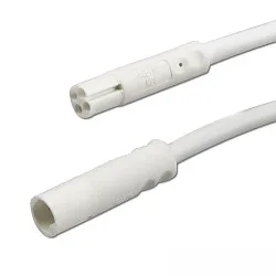 Mini-Plug RGB Verlängerung Male-Female, 4-polig, IP54, weiß, max. 48V