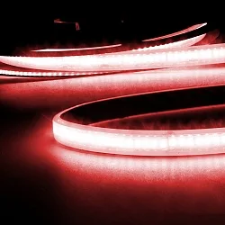 Outdoor LED Strip AQUA CRI9B LINEAR 48V-Flexband, IP68, 240 LED/m, 8W/m, dimmbar, rot, 30m Rolle / 1.2cm