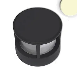LED Pollerleuchte-5, IP54, 6W 3000K 280lm, Aluminium, sandschwarz, Höhe 10.5cm