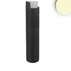 LED Pollerleuchte-6, IP54, 6W 3000K 430lm, Aluminium, sandschwarz, Höhe 70cm