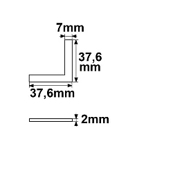 Zubehör für Profil DIVE24 (FLAT) / SURF24 (FLAT) - Eckverbinder 90°, 4er Set