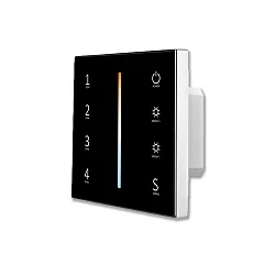 Sys-Pro weißdynamische 4 Zonen Einbau-Touch-Fernbedienung + DMX Output, 230V, Schwarz