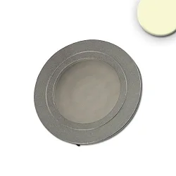 LED Möbeleinbaustrahler MiniAMP, IP40, Ø 6.5cm, dimmbar, Nickel gebürstet / satiniert, 24V DC, 2W 3000K 140lm 100°