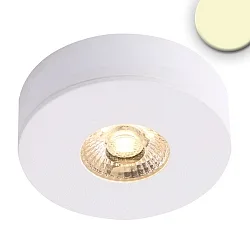 LED Ein- und Unterbauleuchte MiniAMP, rund, Ø 6cm, 24V DC, CRi >91, dimmbar, 3W 3000K 240lm 60°, Weiß