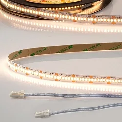 LED CRI930 MiniAMP Flex strip, 24V, 12W, 3000K, both sided 30cm cable with male plug, 120cm