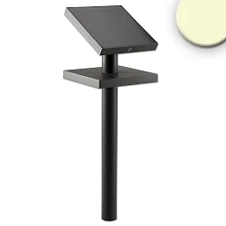 LED Solar-Wegleuchte / Gartenleuchte mit Helligkeitssensor + Erdspieß, 1.3W, IP54, warmweiß