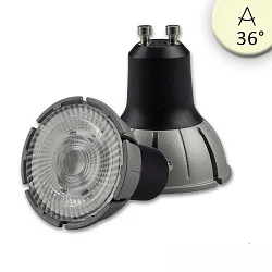 Vollspektrum LED Strahler TOQ, GU10, 5.5W 3000K 440lm 1431cd 36°, CRi >98, dimmbar, grau-schwarz