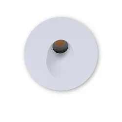 Cover Aluminium rund 1 für Wandeinbauleuchte Sys-Wall68, Weiß