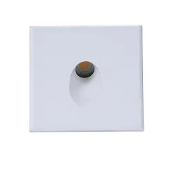 Cover Aluminium eckig 1 für Wandeinbauleuchte Sys-Wall68, Weiß