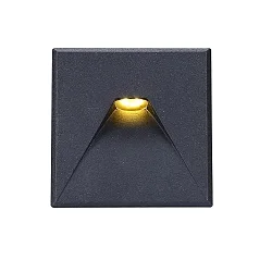 Zubehör für Wandeinbauleuchte SYS-WALL68 - Cover Aluminium ECKIG 2, Schwarz