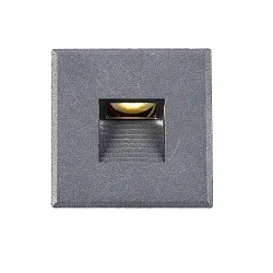 Cover Aluminium eckig 3 für Wandeinbauleuchte Sys-Wall68, Silbergrau