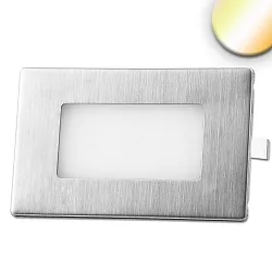 Outdoor LED Wandeinbauleuchte, IP65, eckig, 2.5W, ColorSwitch 3000K|4000K|6000K, inkl. Einputzdose