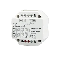 Sys-Pro 2-Push Input, Funk-Output für Switch/Dimm/CCT/ RGB/RGB+W Empfänger, 100-240V