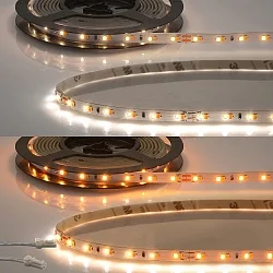 LED CRI919/940 MiniAMP Flexband, 24V, 10W, weißdynamisch, beidseitiges Kabel mit male-Stecker, 500cm