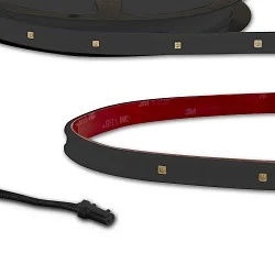 LED UV-C MiniAMP Flexband 270nm zur Flächendesinfekton, IP54, 12V DC, 6W, Kabel einseitig mit male-Stecker, 116cm, schwarz