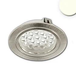 LED Möbeleinbaustrahler MiniAMP mit Linsenoptik, 12V DC, IP44, Ø 6.5cm, 4W 3000K 250lm 60°, CRI>90, starr, dimmbar