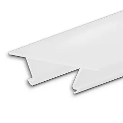 Zubehör für Profil CORNER12 BORDERLESS - Abdeckung, 200cm, COVER46, weiß/klar, 85% Transluzenz