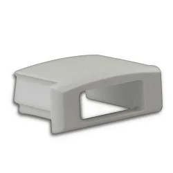 Accessory for profile PURE14 S - endcap (1 pc.), EC76, silver, with cable opening