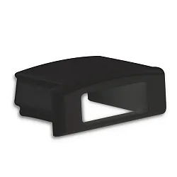 Accessory for profile PURE14 S - endcap (1 pc.), EC76B, black, with cable opening