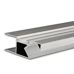 LED Aufbauprofil HIDE ASYNC, für 2 LED-Strips, Direkt / Indirekt 50°, Aluminium, 200cm, Alu eloxiert