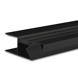 LED Aufbauprofil HIDE ASYNC, für 2 LED-Strips, Direkt / Indirekt 50°, Aluminium, 200cm, Schwarz RAL 9005