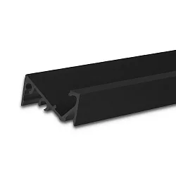 LED Möbel-Aufbauprofil FURNIT6 S, geneigt 42°, Aluminium, 200cm, Schwarz RAL 9005