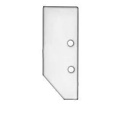 Zubehör für Profil HIDE ASYNC - Aluminium-Endkappe EC92 inkl. Schrauben, Weiß RAL 9003