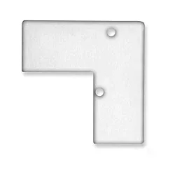 Zubehör für Profil HIDE ANGLE - Aluminium-Endkappe EC93 inkl. Schrauben, Alu eloxiert