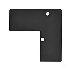 Zubehör für Profil HIDE ANGLE - Aluminium-Endkappe EC93 inkl. Schrauben, Schwarz RAL 9005
