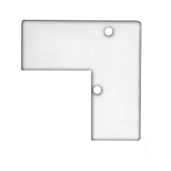 Zubehör für Profil HIDE ANGLE - Aluminium-Endkappe EC93 inkl. Schrauben, Weiß RAL 9003
