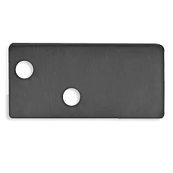 Zubehör für Profil FURNIT6 D / S - Aluminium-Endkappe EC95, inkl. Schrauben, Schwarz RAL 9005