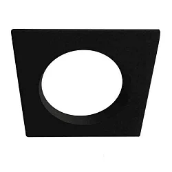 Cover Aluminium quadratisch rückversetzt schwarz für Einbaustrahler Sys-90