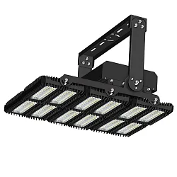 LED Flutlicht 1350W, IP66 IK10, asymmetrisch, variabel, 1-10V dimmbar, Trafo extern, 4000K 190000lm, breit 130° / frontal 25°