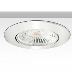 Einbaurahmen ION, rund, Ø 8.7cm, IP20, GU5.3 (12V), 20° schwenkbar, Aluminium, Chrom