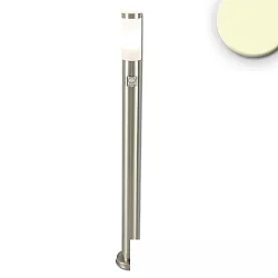 Pollerleuchte 1100, IP44, 110cm, inkl. E27 LED 9W 3000K 800lm, Edelstahl, mit PIR Bewegungssensor