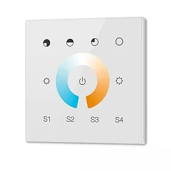 DALI DT8 CCT 1 Gruppe Einbau-Touch Master-Controller, weiß, 100-240V AC oder DALI-Bus Spannung