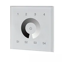 DALI 4 Gruppen / 4 Szenen Einbau-Touch Master-Dimmer, weiß, 100-240V AC / DALI-Bus Spannung