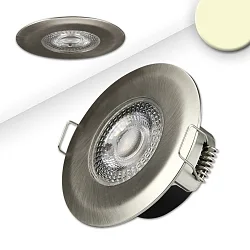 LED Einbaustrahler PC68 IP44 BRUSHED, SwitchDim, Aluminium gebürstet, 5W 3000K 400lm 38°