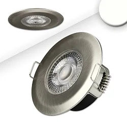 LED Einbaustrahler PC68 IP44 BRUSHED, SwitchDim, Aluminium gebürstet, 5W 4000K 400lm 38°