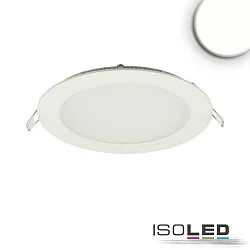 LED Downlight, rund, 12W, CRI90, IP42, ultraflach, blendungsreduziert, dimmbar, 3000K, weiß