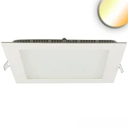LED Downlight, eckig, 225mm, 18W, Colorswitch 3000|3500|4000K, IP42, ultraflach, dimmbar, weiß