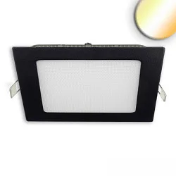 LED Downlight, eckig, 225mm, 18W, Colorswitch 3000|3500|4000K, IP42, ultraflach, dimmbar, schwarz