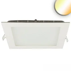 LED Downlight, eckig, 300mm, 24W, Colorswitch 3000|3500|4000K, IP42, ultraflach, dimmbar, weiß