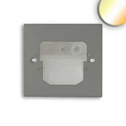 LED Wand-Einbauleuchte SYS-WALL68, mit PIR Sensor, IP20,  230V, 2W, Colorswitch 3000|4000|6000K, exkl. Cover, schwarz